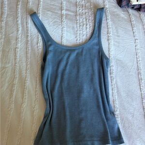 Z Supply Blue Ribbed Tank Top
